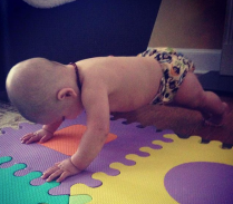 So strong! Jase loved to do planks at 9 months old!